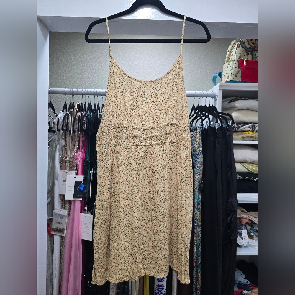 American Eagle Outfitters Butter Yellow Spaghetti Strap Sundress - Picture 3 of 9